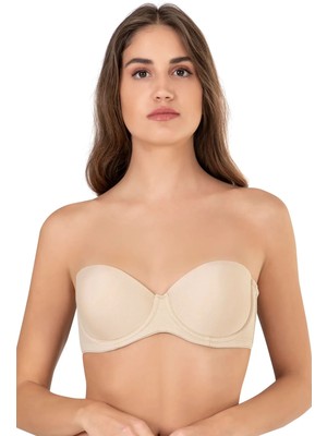 Nnstartshopping  Orkide Kadın Ten Push-Up Dolgulu Straples Sütyen 2850