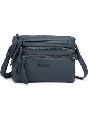 Yıkama Deri Askılı Kadın Postacı Çantası 21K Barcelona 1920