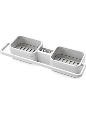 Noble1 Mutfak Drenaj Raf Çok Fonksiyonlu Bulaşık Sünger Depolama Rafı Ayarlanabilir Musluk Banyo Sabunu Bez ve Organize Tutucu (Yurt Dışından)