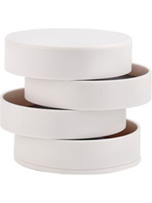 Noble1 Dönebilen Çok Katmanlı Mücevher Saklama Kutusu Kozmetik Kapaklı Beyaz (Yurt Dışından)