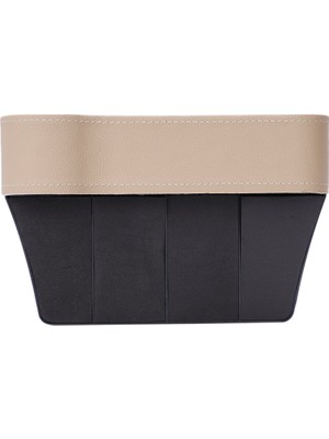 Noble1 Saklama Kutusu Araba Organizatör Koltuk Pu Kılıfı Cep Yan Yarık Cüzdan Telefon Paraları Tuşları Kartları Evrensel (Bej Sol Taraf) (Yurt Dışından)