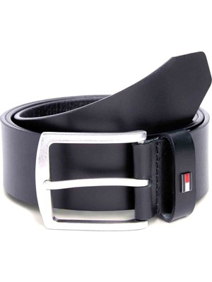 Tommy Hilfiger Erkek Th Denton Kemer - Siyah