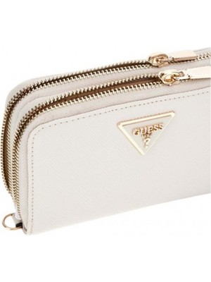 Guess Kadın Laurel Slg Üçük Boy Cüzdan - Krem