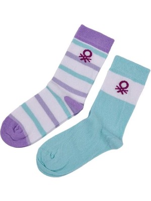 Kız Çocuk Bnt 2'li Çorap - Turkuaz