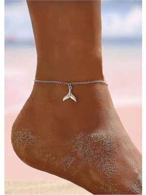 Gümüş Rengi Balina Kuyruğu Halhal, Kadın Halhal