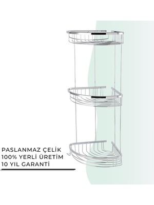 Çelik Banyo Igk Yapı - Destina Üçlü Süngerlik 19X19 cm (25-113)