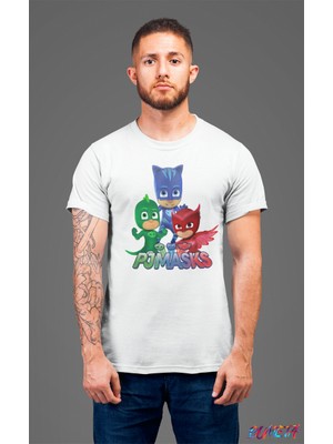 Bumeta Pijimaske Piji Maske Catboy Gekko Owlett All Karakter Characters Unisex Tişört T-Shirt