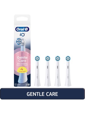 Oral-B iO Gentle Care Beyaz Diş Fırçası Yedek Başlığı 4 Adet Yumuşak Kıllarla Hassas Temizlik