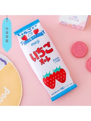 Syn İletişim Kawaii Çilekli Strawberry Pembe Kalemlik Kalem Kutu Makyaj Çantası Doğum Günü Karne Hediye