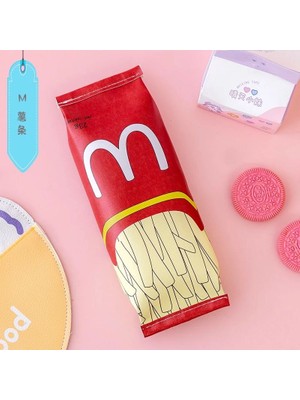Syn İletişim Kawaii Kore Mc Patates Kızartması Kalemlik Kalem Kutu Makyaj Çantası Düzenleyici Doğum Günü Hediye