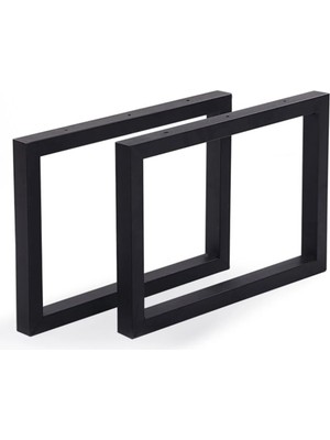 Cvtdesign Bank Ayağı Bench Puf Orta Sehpa Ayakları 2 Adet 35 cm Siyah Metal Ayak