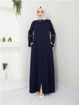 Nakış Işlemeli Büyük Beden Ferace