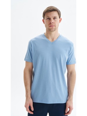 Ar-ma Erkek V Yaka Tişört Baskisiz Basic Regular Fit Penye Full Süprem Y29344472102