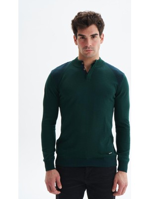 Ar-ma Erkek Yarim Yaka Triko Basic Baskisiz Yaka Düğmeli Slim Fit Tek Toplama Licrali Pike K0KRO0864
