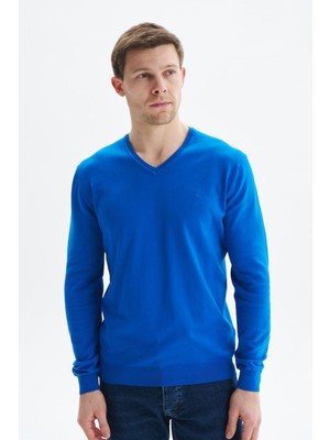 Ar-ma Erkek V Yaka Triko Basic Baskisiz Cepsiz Slim Fit Pima Pima K9KRO0852