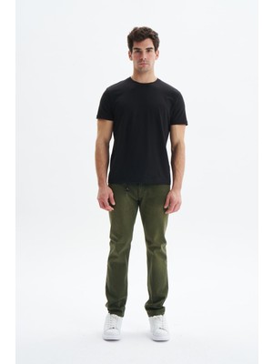 Ar-ma Erkek Pantalon Chino Baskisiz Basic Ön Ve Arka Cepli Pantolon Slim Fit Denim Chambre K9PPD0520