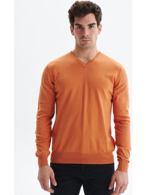 Ar-ma Erkek V Yaka Triko Basic Baskisiz Cepsiz Slim Fit Tek Toplama Licrali Pike K0KRO0854