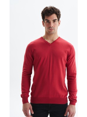 Ar-ma Erkek V Yaka Triko Basic Baskisiz Cepsiz Slim Fit Tek Toplama Licrali Pike K0KRO0854