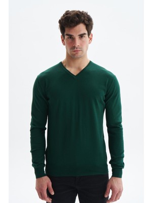Ar-ma Erkek V Yaka Triko Basic Baskisiz Cepsiz Slim Fit Tek Toplama Licrali Pike K0KRO0854