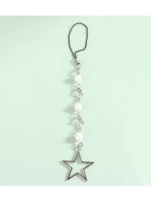 Takıconcept Yıldız ve İnci Detaylı Coquette Telefon Charmı Telefon İpi