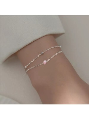 Aslan Burcu Kuvars Doğal Taşlı Bileklik - Halhal