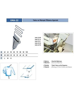 Ofis Turka Yaka Ribana Apara 70X35MM / Uma-22