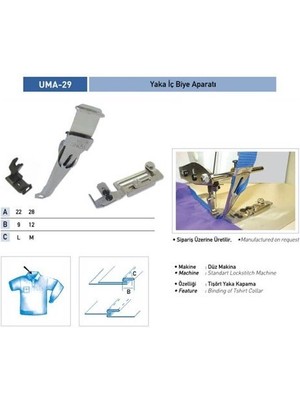 Ofis Turka Yaka Iç Biye Aparatı 22X9MM/ Uma-29