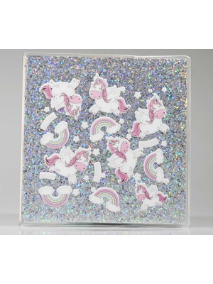 4Nio Gri Simli Unıcorn Küçük Defter