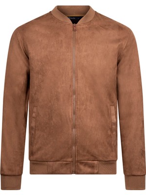 Kahverengi Regular Fit Bomber Yaka Mevsimlik Mont