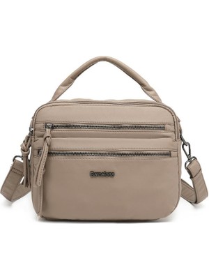 Yıkama Deri Elden Tutmalı Kadın Postacı Çantası 21K Barcelona 1924