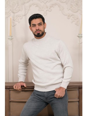 Woolen World Balıkçı Yaka Kalın Yünlü Erkek Triko Kazak