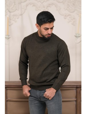 Woolen World Balıkçı Yaka Kalın Yünlü Erkek Triko Kazak