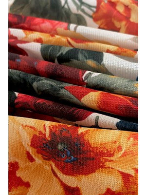 Loom & Laurel Baskılı Yıkanabilir Masa Örtüsü Mutfak Bahçe Piknik Masa Örtüsü (140 x 140, 140 x 200)