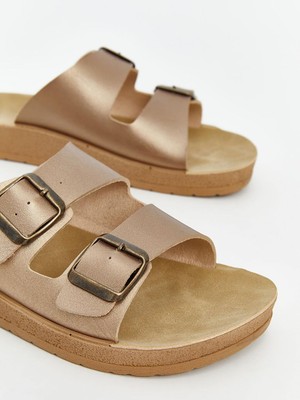 LC Waikiki Lcw Steps Çift Bantlı Tokalı Kadın Terlik