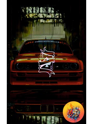 Sticker Mti Creative Maça As Sticker Yazı Jdm Araba-Motosiklet Cam Etiket Sticker-Hologram Sticker