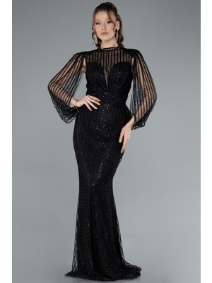 Taş Işlemeli Uzun Özel Tasarım Abiye ABU3981