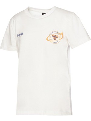 Hummel Hellen Erkek Çocuk Beyaz Yuvarlak Yaka Tişört