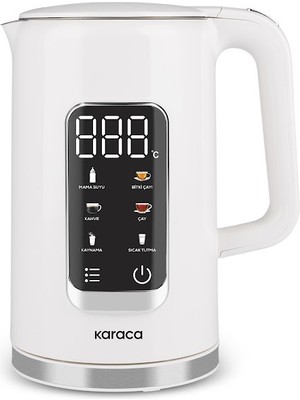 Karaca Cool Touch 2209 Çift Cidarlı Su Isıtıcısı 1,7 lt Beyaz Plastik Otomatik Kapanma Özelliği