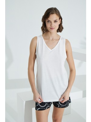 Bambu Ip Askılı Yazlık Kadın Şort Takım 70014