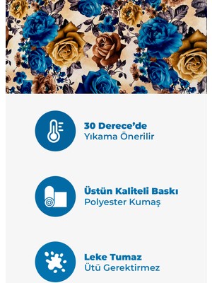 Loom & Laurel Baskılı Yıkanabilir Masa Örtüsü Mutfak Bahçe Piknik Masa Örtüsü (140 x 140, 140 x 200)