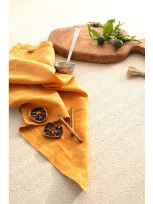 Barine Keten Karışımlı 2'li Peçete Sarı