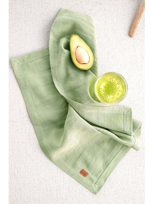 Barine Keten Karışımlı 2'li Peçete Açık Yeşil