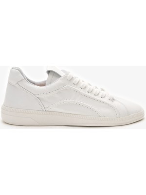 Louis Cardy Dobby Beyaz Deri Kadın Sneakers