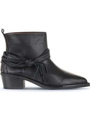 Bueno Shoes Siyah Deri Kadın Topuklu Bot 01WD4007 01WD4007
