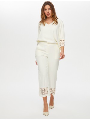 Faik Sönmez Paçası Delik Işli Slim Fit Pantolon S25PNT035