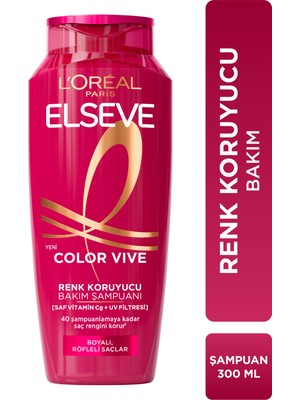 L'Oréal Paris Elseve Renk Koruyucu Bakım Şampuanı 300 ml Boyalı Saçlar İçin Etkili Koruma