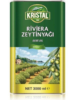 Kristal Riviera Zeytinyağı 3 L Teneke