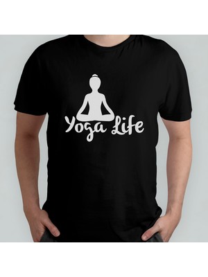 Pixxa Yoga - Yogi %100 Pamuklu Bisiklet Yaka T-Shirt Model 6