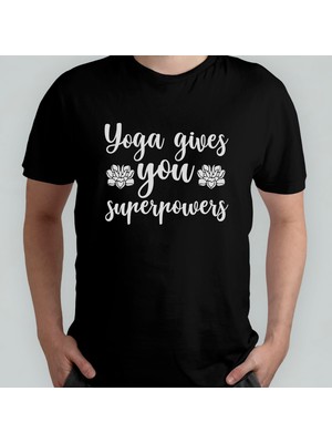 Pixxa Yoga - Yogi %100 Pamuklu Bisiklet Yaka T-Shirt Model 5