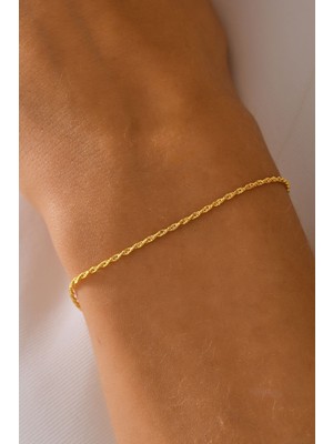 Moom Mücevherat 14 Ayar Altın Halat Bilelik